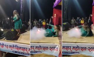 ज्योति मगर नाच्दा स्टेज  भ्वाङ परेपछि..